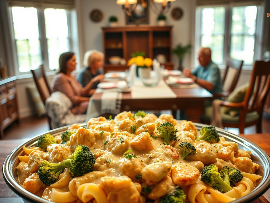 Broccoli Chicken Alfredo Bake