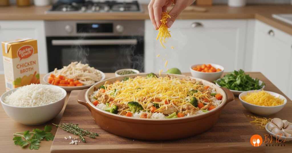 Preparing Chicken and Casserole Recipes step by step in a kitchen.