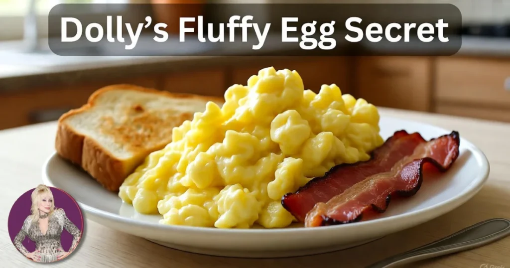 Fluffy scrambled eggs made with Dolly Parton’s ice water trick.