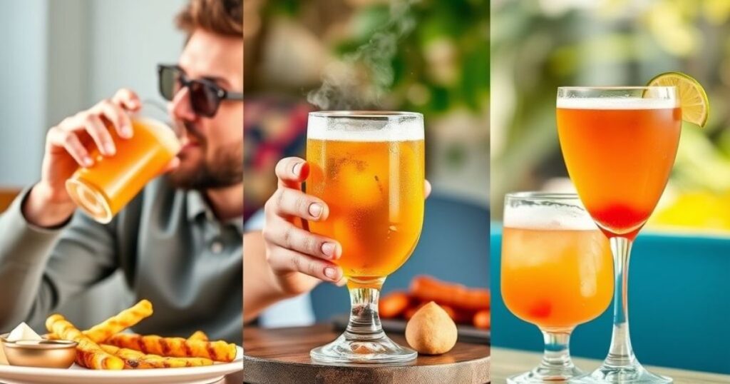 Different ways to enjoy malt beverages including soda, beer, and flavored drinks.