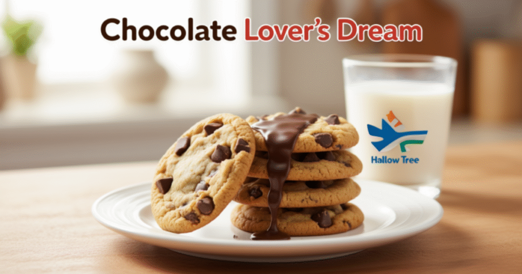 Keebler Chips Deluxe Soft-Baked Brownie Cookies with chocolate chunks and Keebler Hollow Tree logo in background.