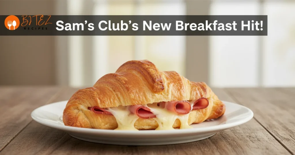 Sam’s Club Member’s Mark Ham and Swiss Stuffed Croissant with melted cheese